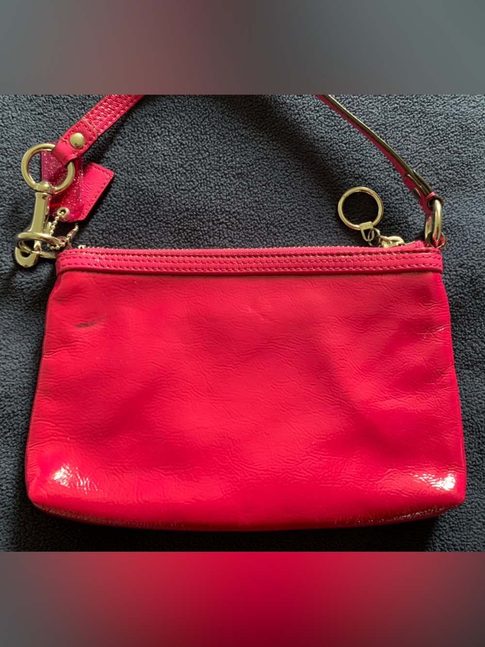 Coach Poppy Liquid Gloss Swingback large wristlet - Picture 10 of 10